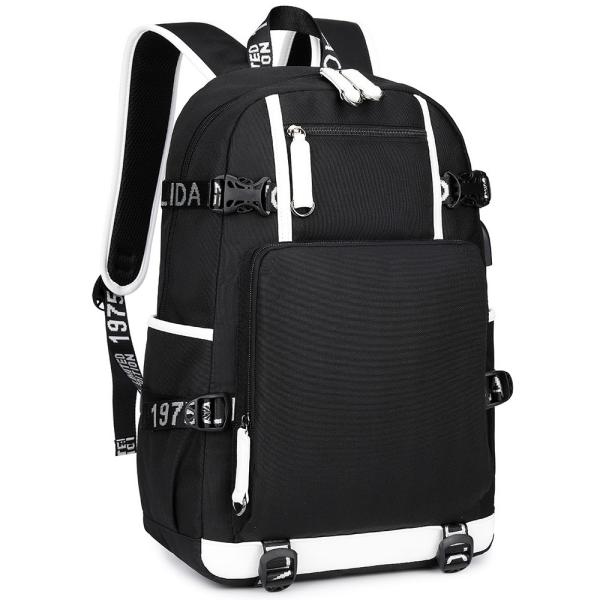 Customized Tote Bag Pattern Type Backpack for Fashion Girls and Boys USB Port Charging