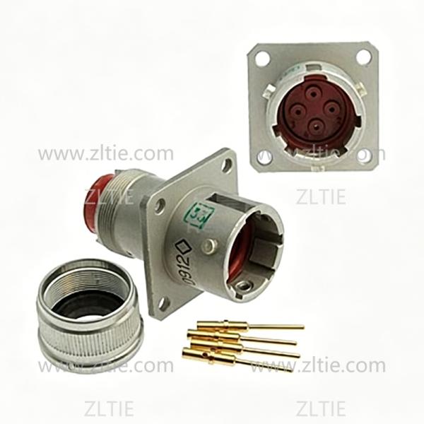 ZH23 Series Shell Size 14 4 Pin Male Socket with Simple Tail Attachment – СНЦ23-4/14В-1-В