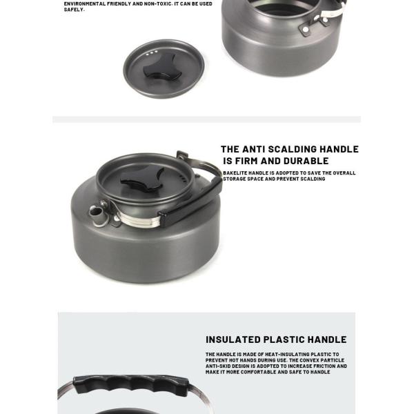 Ultralight алюминиевый на открытом воздухе располагаясь лагерем чайник чайника располагаясь лагерем