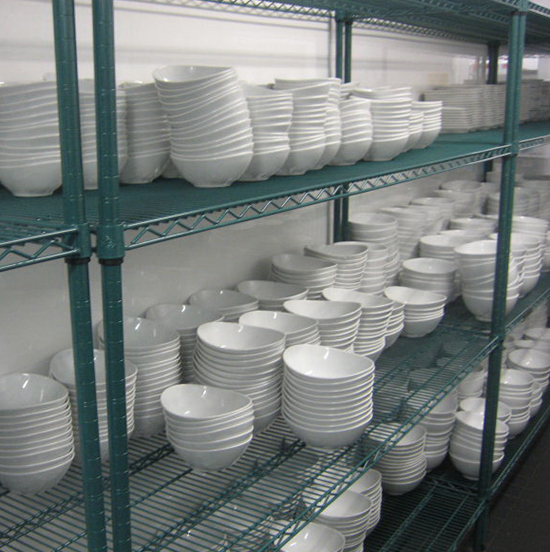 Warehouse Heavy Duty Wire Shelving Unit Dark Green 4 Tier Easy To Assemble