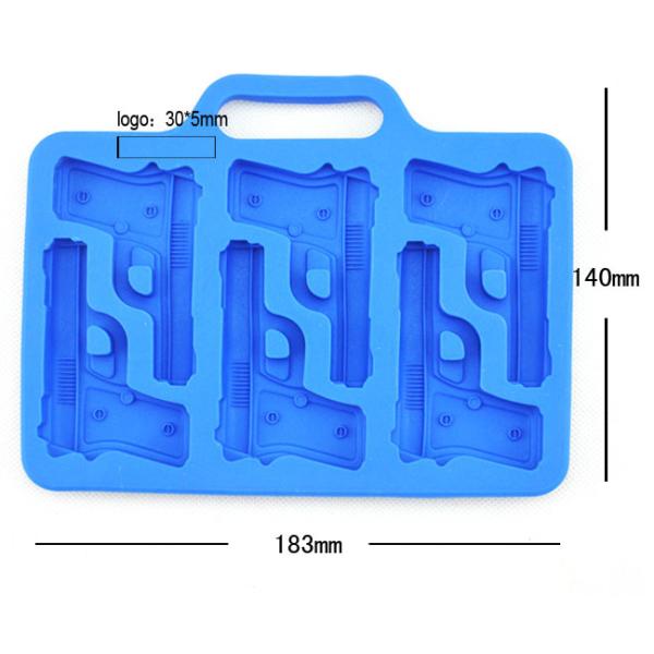 Silicone manufacturer Silicone mold 6 cups hand gun shape Silicone ice mold SB-018