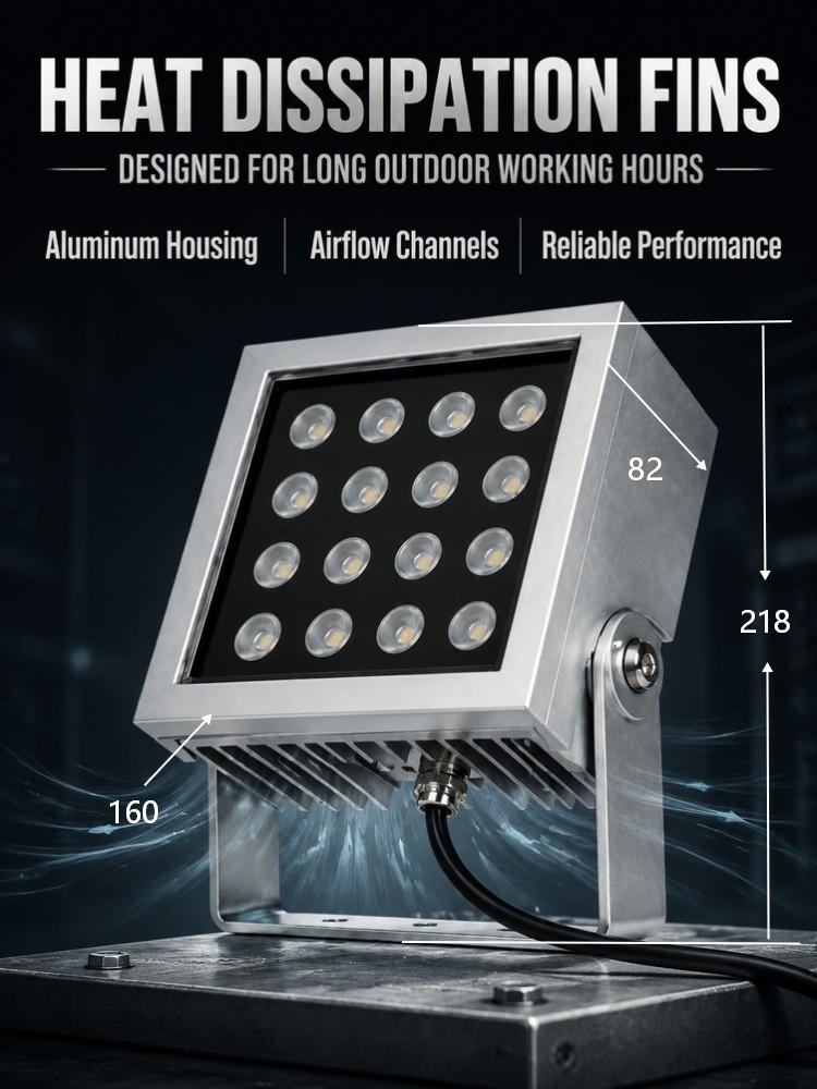 DC24V RGBW Outdoor LED Flood Lights Color Changing for Garden and Bridge Lighting