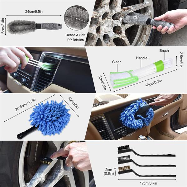 Высококачественный съемный сверло мягкая кисть автомобильная детализация кисть восковая губка для внутренней наружной стирки