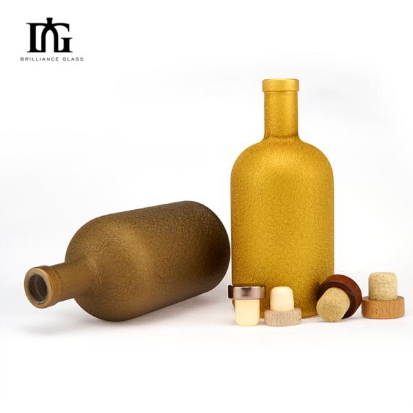 Custom Electroplate Color Glass Beverage Bottles for Wine/Gin/Whiskey/Brandy Packaging