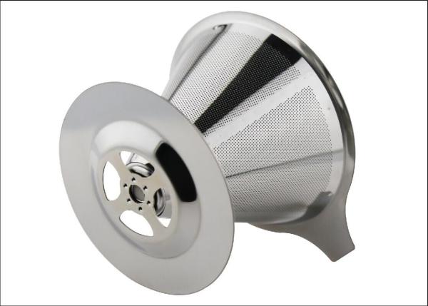 Double Layer Mesh Stainless Steel Coffee Filter Cone For 2  Cups , 85mm Height