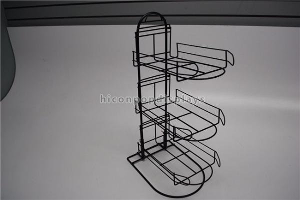 3 Tier Detachable Table Top Metal Display Racks For Sports Products Hat Cap Retail