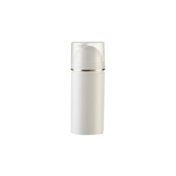 Crimp Pump Style 35ml 50ml 100ml Plastic Airless Dispenser Pump Bottle with PP Over Cap
