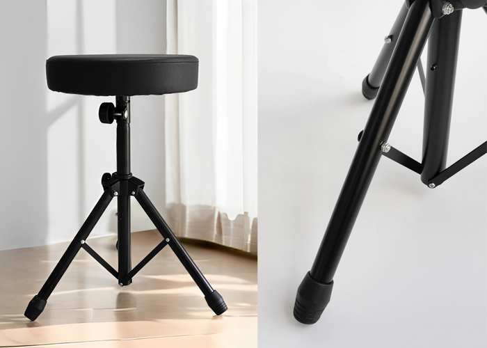 Portable Height Adjustable Drum Stool With Anti Slip Rubber Feet