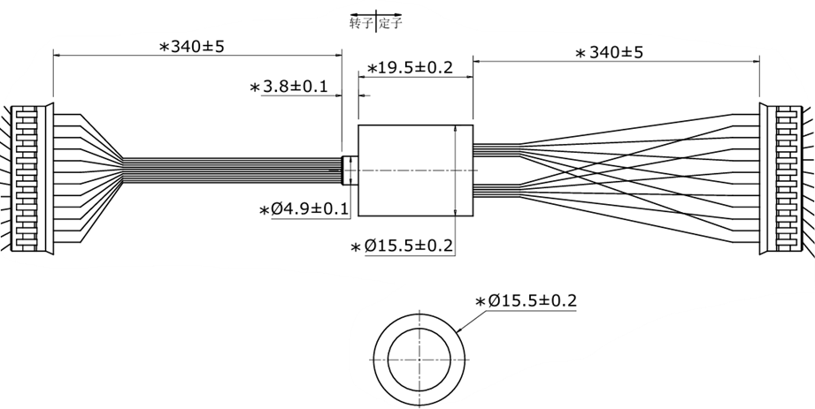 300rpm Compact Slip Ring 0.61″ 15.5mm OD for Industrial Robotics