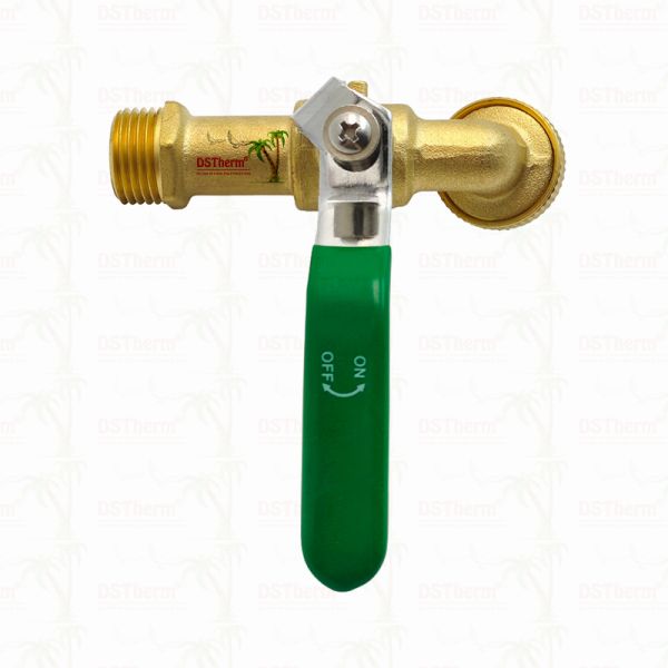 Gold Plated Heavy Duty Classic Green Iron Handle Bibcocks Water Spout Faucet Water Tap Spigot 1/2