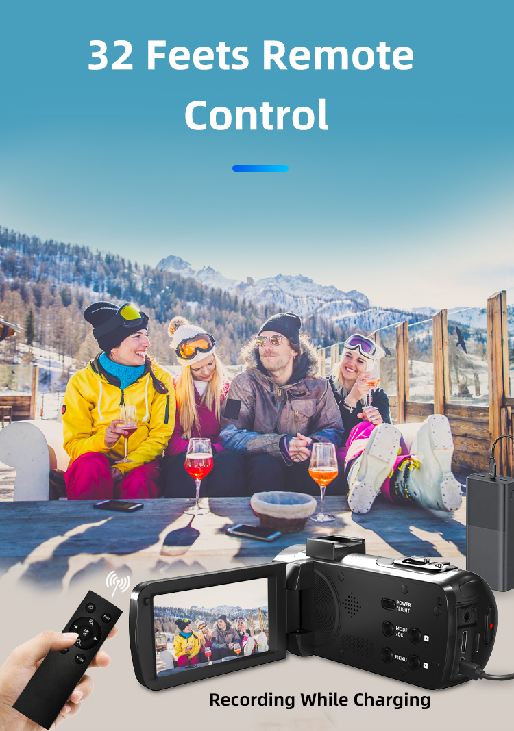 Newest 4K Video Camera Camcorder UHD Fill Light 3.0 IPS Touch Screen 18X Zoom Vlogging Camera for YouTube Live Streaming