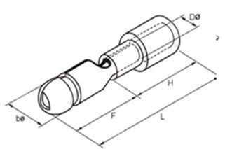Full Female Male Quick Wire Connectors / Insulated Bullet Connectors Electrical Crimp