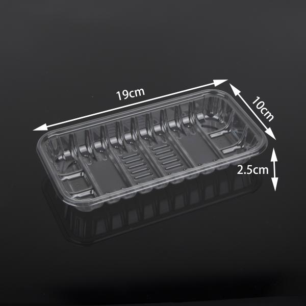 Supermarket Clear 19*10*2.5cm Plastic Meat Packaging