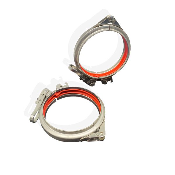 Rapid Clip Stainless Steel 304 Air Duct  Quick Release Lever Lock Flange Pipe Bend Clamp