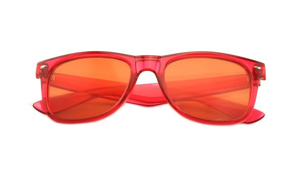 Orange Plastic Diffraction Glasses Use Amber Grating Film Sheets