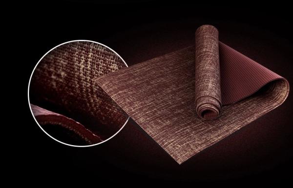 Ningbo Virson Super quality stylish custom pvc jute yoga mat.fym mat.fitness  mat
