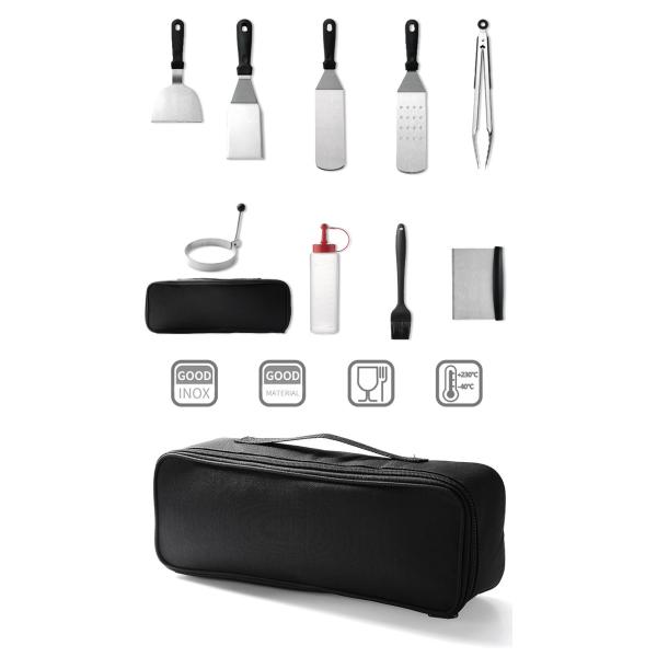 Набор утвари барбекю кухни набора гриля нержавеющей стали RosH располагаясь лагерем
