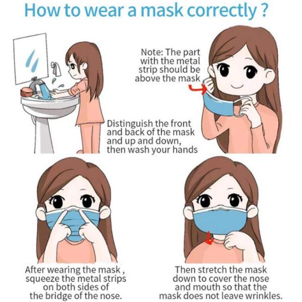 Medical Dispsoable Face Mask 3 Ply Non Woven Face Mask Anti Haze Dust Proof