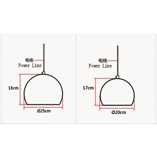 Simple ball Pendant lights 20cm 25cm decorative E27 lamps Restaurant White black pendant lamp(WH-VP-96)