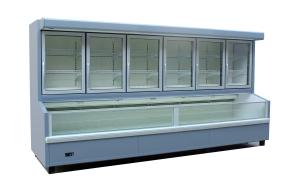 Congelador refrigerado combinado R404A da exposição do gelado de armários de