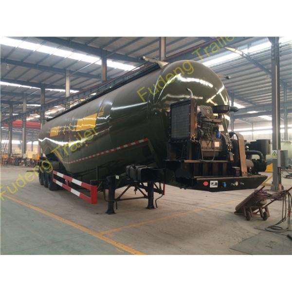 2017 3 Axles Bulk cement tanker trailers compressor and diesel engine 55CBM