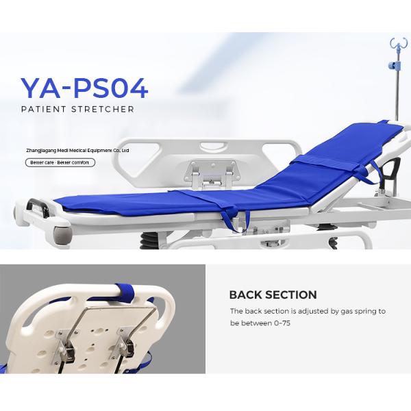 Height Adjustable Mechanical Transport Stretcher Trolley For Hospital Disabled