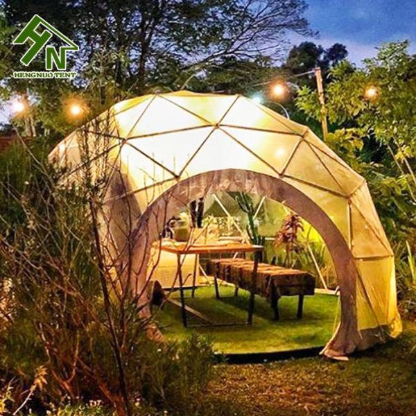 Tear Resistant Outdoor Igloo Tent Clear Dome Restaurant Music Bar Domo With LED Light
