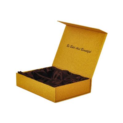 Corrugated Board Rigid Cardboard Wig Box Yellow Color 26×15×10cm