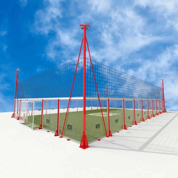 Modular Outdoor Indoor Soccer Field Explosion Proof Custom Size Football Training Cage