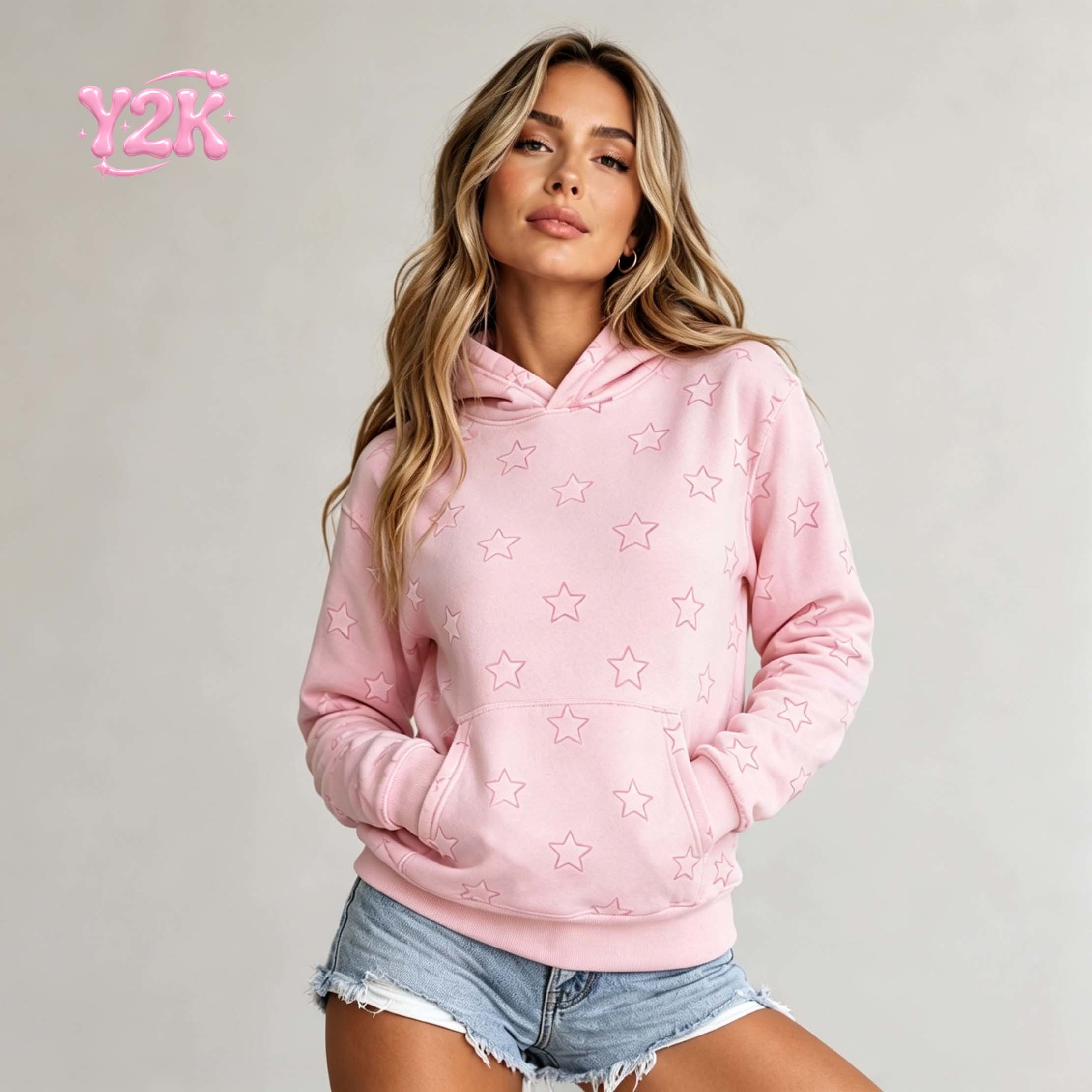 Custom Women's Bow Print Pullover Fleece Hoodie Sweatshirt