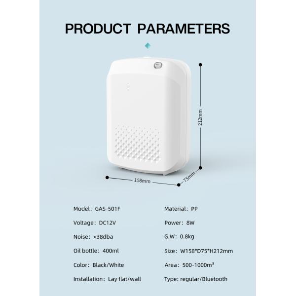 New Design Wholesale Wall Mounted Electric Portable Scent Aroma Diffuser Machine Essential Oil Blue Tooth Scent Diffuser