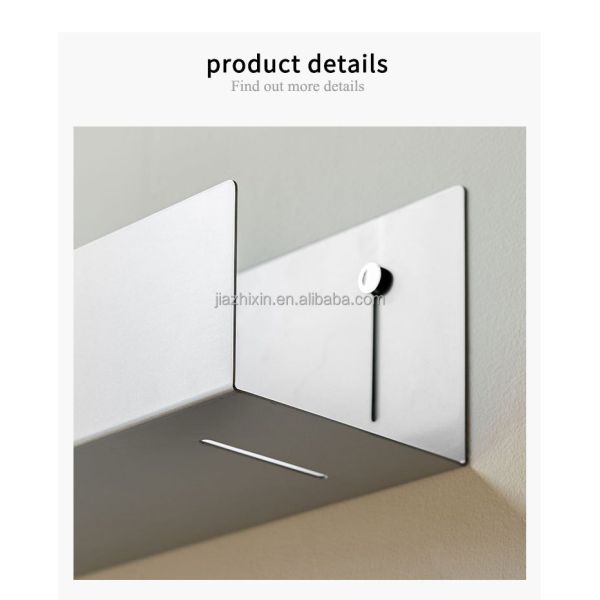 home Stainless steel Wall Mount Single partition Rack Living Room U shaped Magazine Storage Display Holder Green plant Organizer