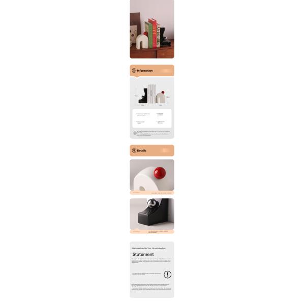 Customized Color Ceramic Bookends Elegant Designs for Sophisticated Home Libraries