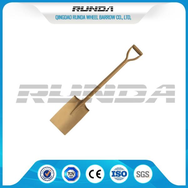 Wooden Handle Straight Edge Shovel Powder Painting Railway Steel Various Color