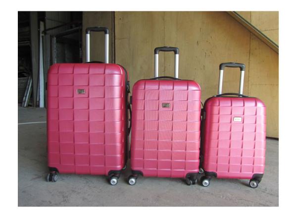 ABS Suitcases Lightweight Carry On Luggage Trolley Bag Set With 4 Airplane Wheels