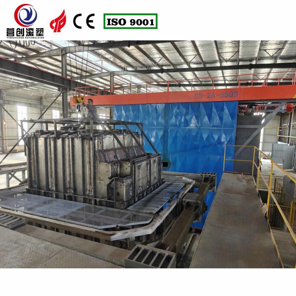 INGCHUANG 6.5m Large Oven Bi-Axial Shuttle Rotomolding Machine, PLC Automatic Rotational Molding Equipment For Custom LLDPE Electrolyte Energy Storage Tanks