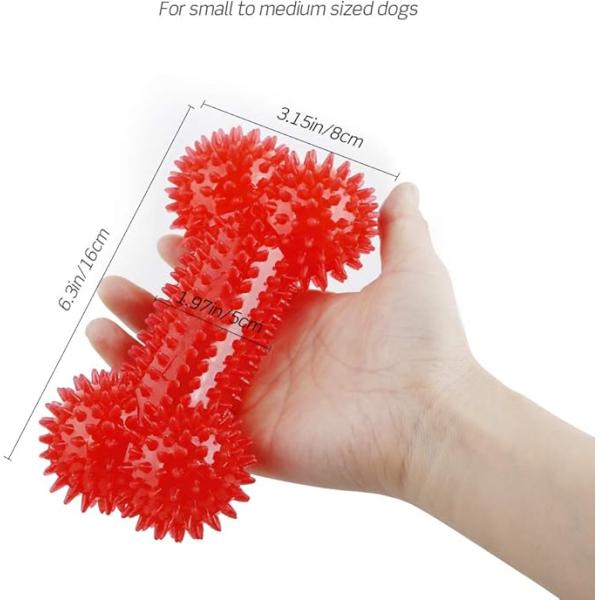 Dog Soft Chew Toys Durable TPR Bone Shape for Interactive Training and Teeth Cleaning