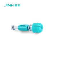 JH-2161 Conector de candado de cámara Conjunto de conector de candado de acero al carbono de acero al carbono de zinc azul recubierto en frío Fijación segura hasta 12N de par para muebles de paneles de 15 mm