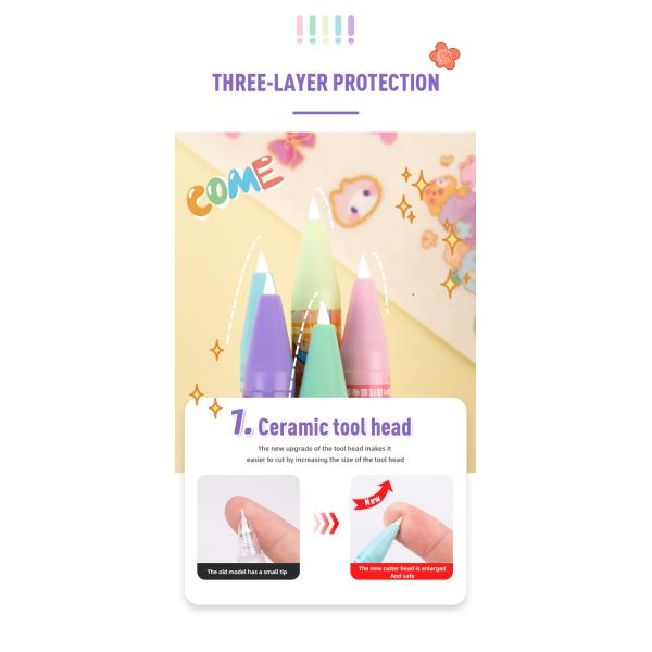 Diez opciones de color para el grabado de arte forma de bolígrafo portátil artesanía hobby cuchillo cortador de papel de bolígrafo