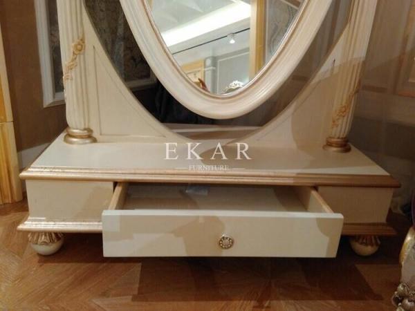 Home Mirrored Dresser Drawers Dressing Room Nostalgic Mirrors Wood Overlay Mirror FG-126