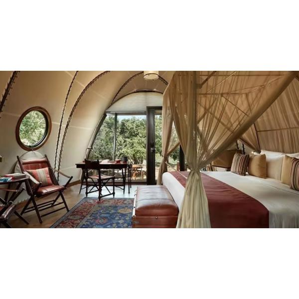 PVDF Cover Resort Shell Glamping Tents Кампинговый шатер на открытом воздухе