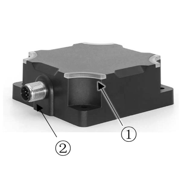 RFID Read Write Head With TCP IP Port LED Display 5Pin M12 A Coded Male Connector