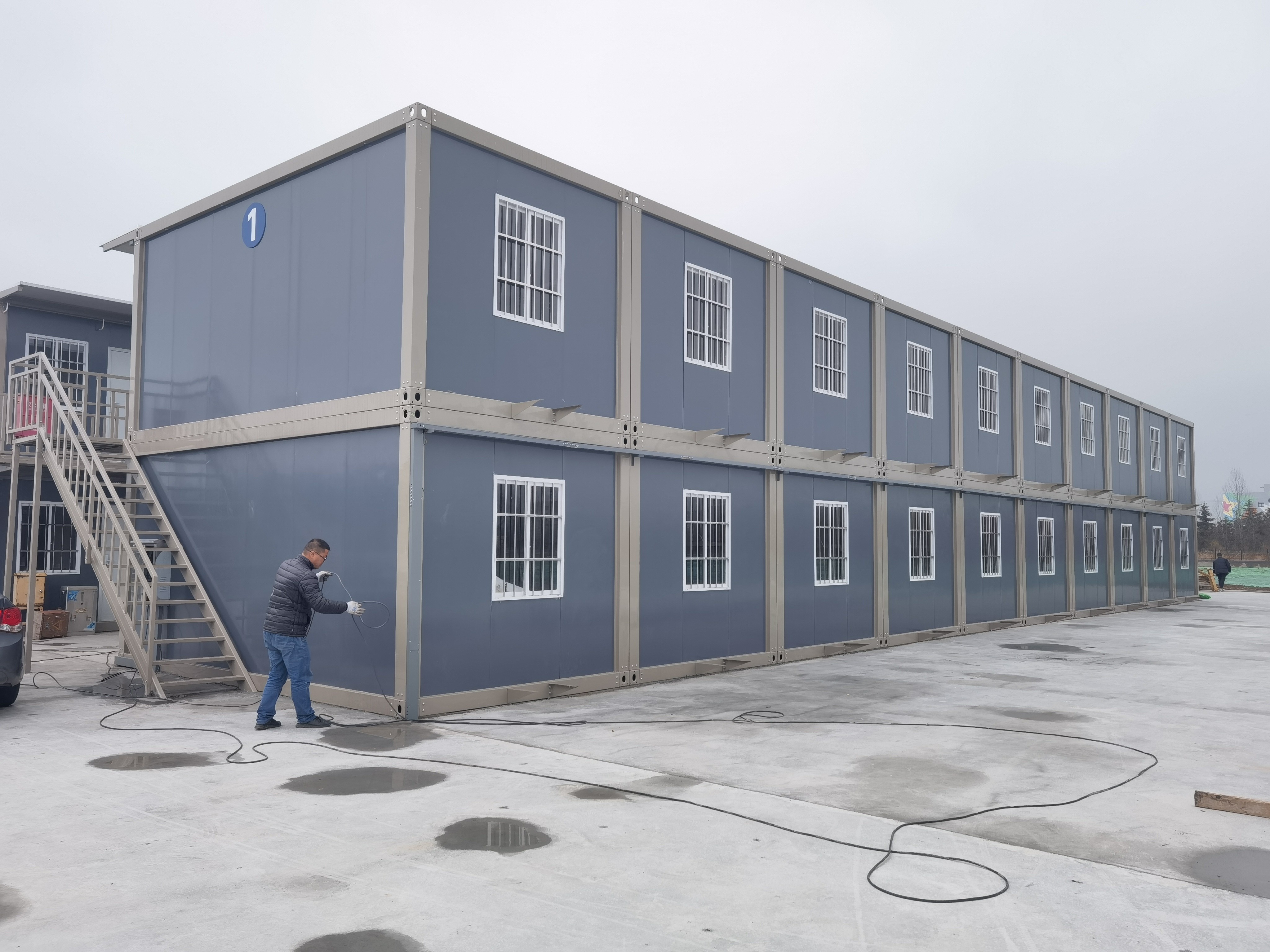 Resistente Al Viento Flat Pack Sitio Офисный контейнер Разъемный 20 футов
