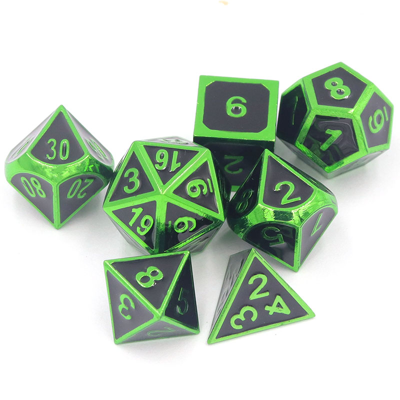 Customized Logo Zinc Alloy Metal Dice Set 16mm-20mm Polyhedral Game Dice for RPGs