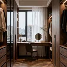 Luxury Wooden Walk-In Closet Bedroom Furniture Sets Complete Wardrobe Storage Systems