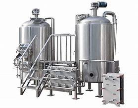 PLC Control 2000L Large Beer Brewing Equipment Stainless Steel SUS304 Steam Heating