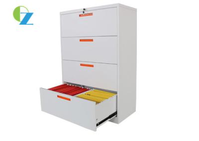 Commercial 4 Drawer Steel Filing Cabinet , Lateral File Storage Cabinets Dust Proof