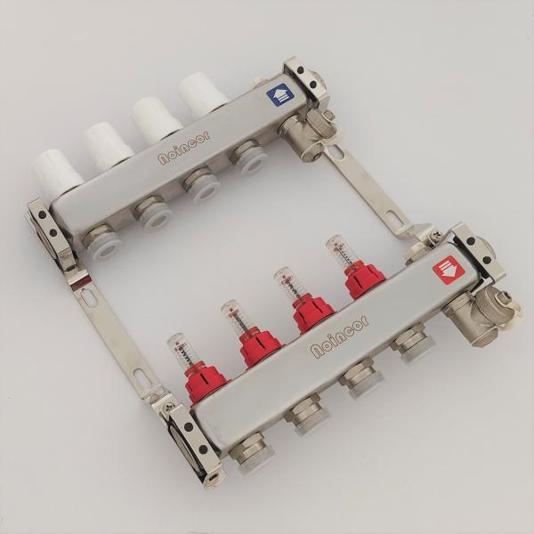 ZZ18155 PEX Radiant Floor Heating Stainless Steel Manifold Set , Underfloor Heating Manifolds Stainless Steel Manifold