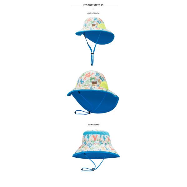 OEM ODM Summer Floral Beach Outdoor Bucket Hats With Neck Flap
