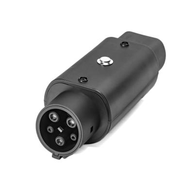 16A/32A Type1 to Type2 EV Charger Socket Plug EV Adapter Compatible With Tesla Model S X 3 Charger